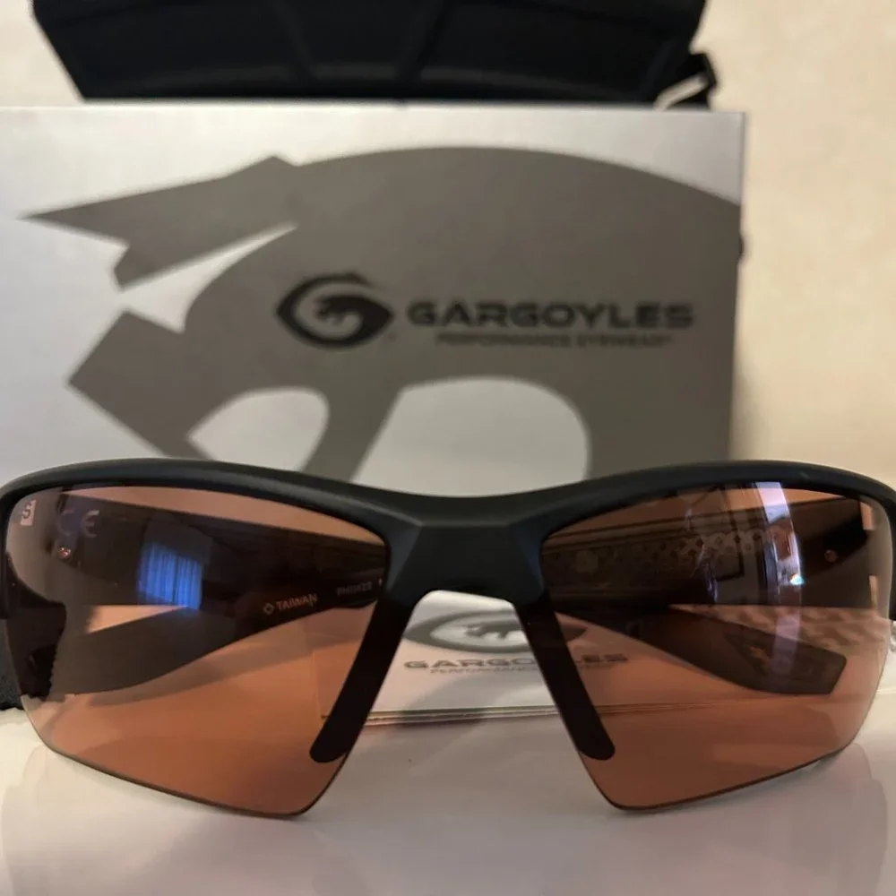 NEW GARGOYLES  Black Ballistic-Rated Anti-reflective Wraparound Sunglasses NEW